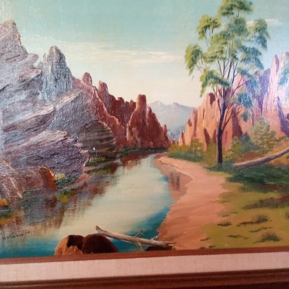 Vintage oil on canvas painting